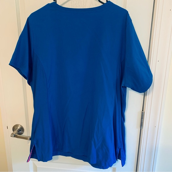 Koi Lite Slim Fit Blue Scrubs Set Top 2XL Pants XL - Picture 2 of 6